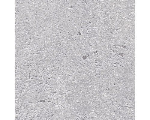 Nahaufnahme einer grauen Beton-Optik Tapete mit rauer Textur