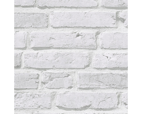 Nahaufnahme einer Tapete mit Ziegelsteinmuster.