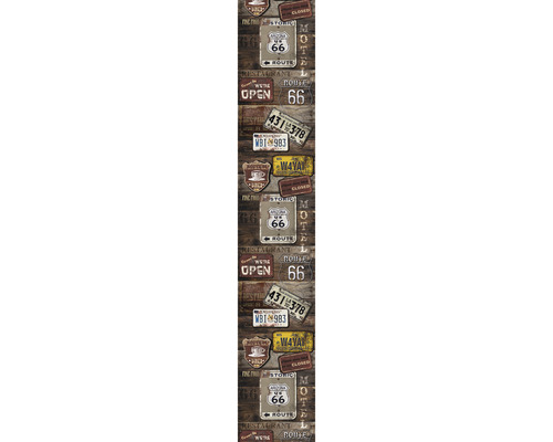 Tapete mit Route 66 Motiven im Vintage Stil