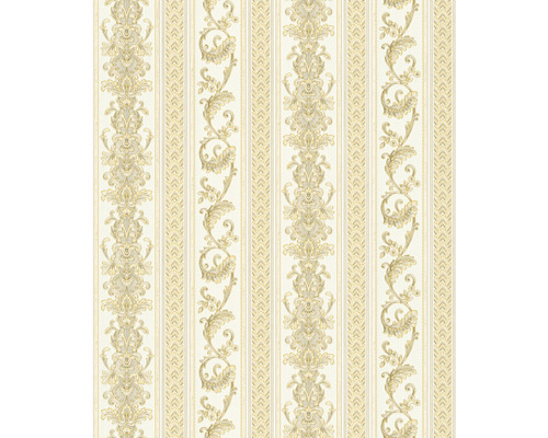 Tapete mit floralem Muster und Streifen