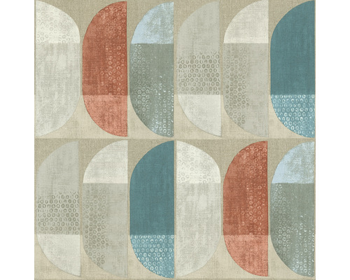 Tapete mit abstraktem Halbkreis Design