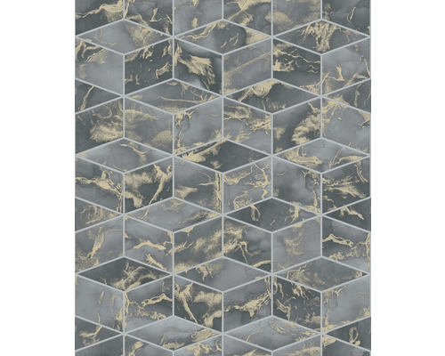 Tapete mit Würfelmuster in Marmoroptik