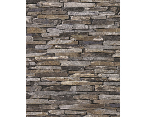 Tapete mit Steinwandoptik