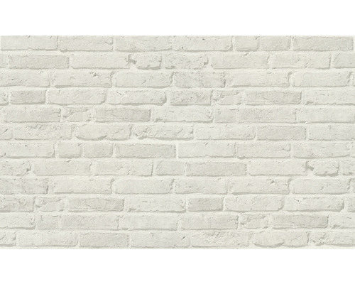 Nahaufnahme einer Tapete in Backsteinoptik