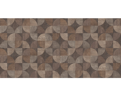 Dekorplatte mit Holzoptik und geometrischem Muster