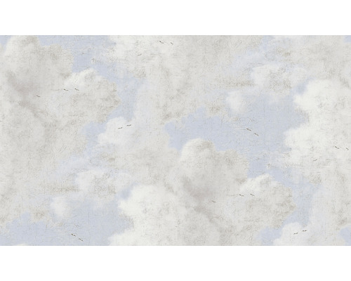 Tapete mit Wolkenmotiv und Vogelsilhouetten