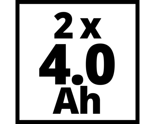 Symbol für zwei Akkus mit je 4.0 Amperestunden