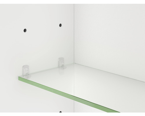 Glasboden mit Halterung in einem Schrank