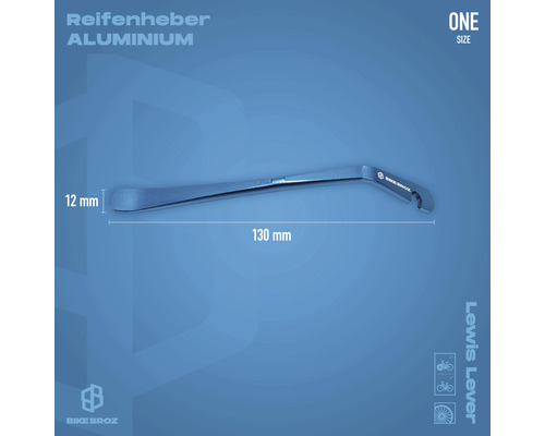 Reifenheber aus Aluminium, 130 mm Länge