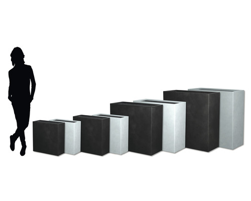 Rechteckige Pflanzgefäße in verschiedenen Größen aus Kunststoff