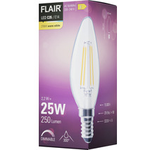 FLAIR LED Kerzenlampe dimmbar C35 E14/2,2W(25W) 250 lm 2700 K warmweiß klar