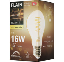 FLAIR LED Lampe A60 amber E27/2W(16W) 150 lm 2200 K warmweiß