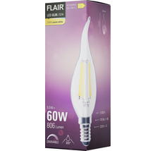 FLAIR LED Kerzenlampe dimmbar CL35 E14/5,5W(60W) 806 lm 2700 K warmweiß klar Windstoß Kerzenlampe-thumb-3