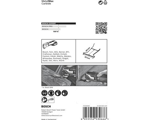 Bosch Expert MetalMax Carbide Sägeblatt Informationen