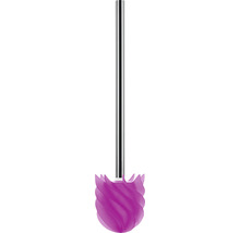 WC-Bürstengarnitur Loomaid edelstahl/pink mit Silikonkopf
