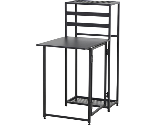 Klappbarer Werkstatttisch aus Metall mit Ablageflächen