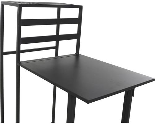 Schreibtisch mit Regal aus Metall