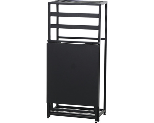 Schwarzer Klapptisch mit Regal für den Hornbach Webshop