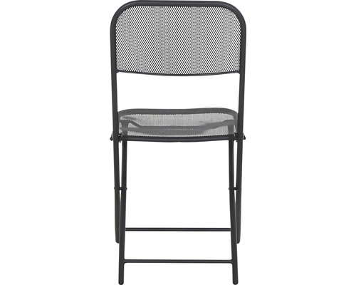 Klappstuhl aus Metall mit Netzstruktur