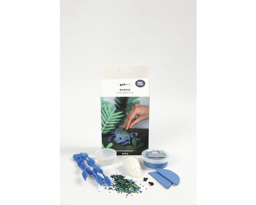 Bastelset für einen Käfer mit Ton und Dekoration