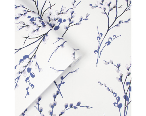 Tapete mit blühenden Zweigen Muster