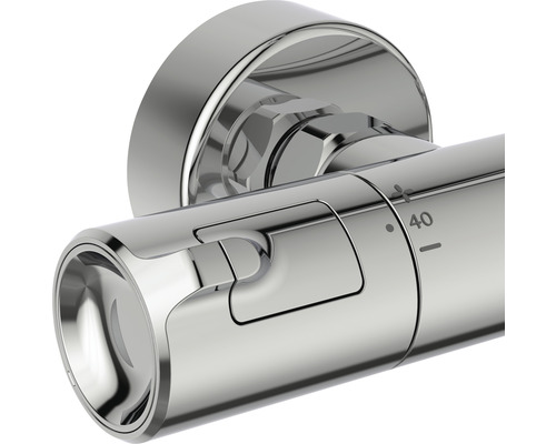 Thermostatarmatur zur Wandmontage im Detail