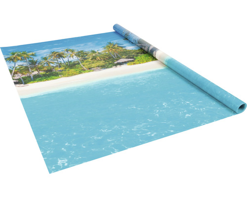 Fototapete mit Strandmotiv aufgerollt