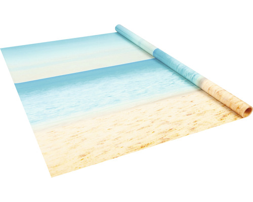 Fototapete mit Strandmotiv, aufgerollt dargestellt