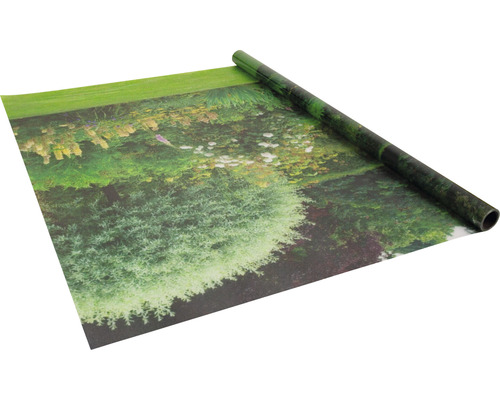 Fototapete mit Gartenmotiv aufgerollt