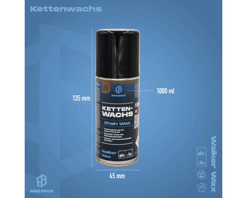 Fahrradkettenwachs in einer 1000 ml Dose mit den Maßen 135 mm Höhe und 45 mm Durchmesser