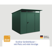 Gartenhaus Hörmann EcoStar Trend-P Typ 2 RAL6005 Einzeltür 247,9 x 283,4 cm grün