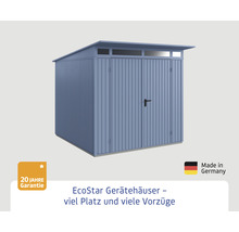 Gartenhaus Hörmann EcoStar Trend-P Typ 2 RAL5014 Doppeltür 247,9 x 283,4 cm blau