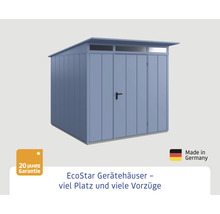 Metall Gerätehaus mit Flachdach und Doppeltür