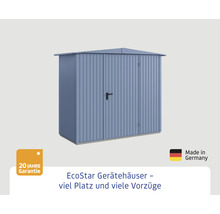Gerätehaus aus Metall mit Doppeltür