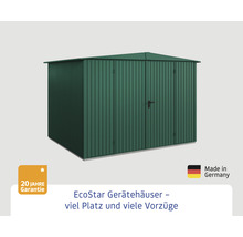 Metall Gerätehaus mit Doppeltür und Satteldach