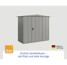 Gartenhaus Hörmann EcoStar Elegant-S Typ 1 RAL9007 Einzeltür 258,8 x 121,3 cm grau