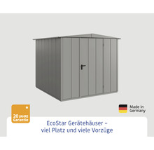 Metall Gerätehaus mit Doppeltür und 20 Jahre Garantie