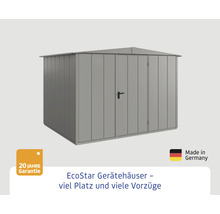 Metall Gerätehaus mit Doppeltür und 20 Jahre Garantie