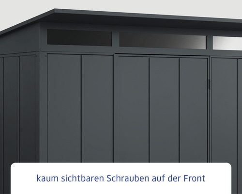 Metallgartenhaus mit Türen und Oberlichtern
