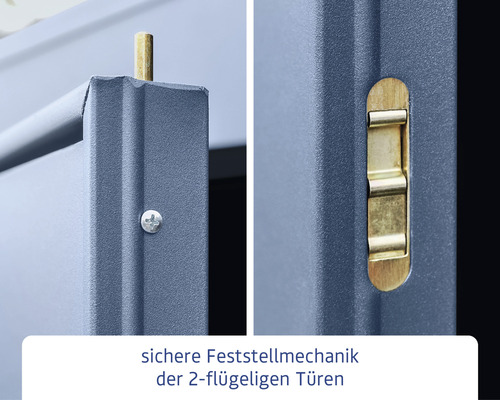 Sicherheitsmechanismus einer zweiflügeligen Tür