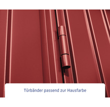 Gartenhaus Hörmann EcoStar Trend-P Typ 2 RAL3004 Doppeltür 238 x 238 cm rot-thumb-5