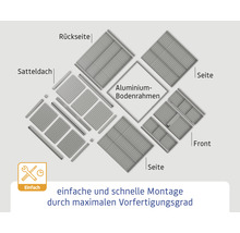 Gartenhaus Hörmann EcoStar Trend-S Typ 2 RAL5014 Einzeltür 238 x 238 cm blau-thumb-7