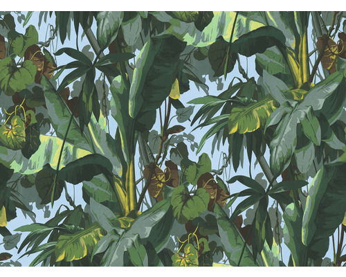 Tropische Tapete mit Pflanzenmotiven
