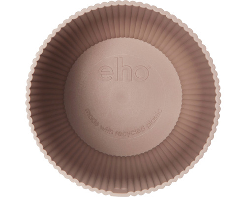 Blumentopf aus recyceltem Kunststoff mit Elho Logo