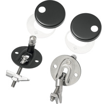REIKA WC-Sitz MINO weiß Scharniere schwarz matt mit Absenkautomatik und Quick&Clean universell passend