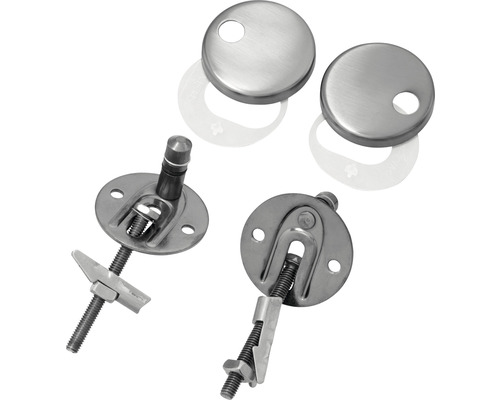 Bidetbefestigungssatz aus Metall mit Abdeckkappen
