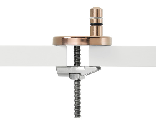 Tischbefestigung mit Schraubzwinge