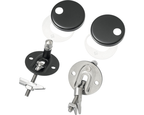 Befestigungsset für Heizkörperrohre mit Rosetten