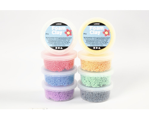 Mehrere Dosen selbsthärtende Modelliermasse mit Perlen