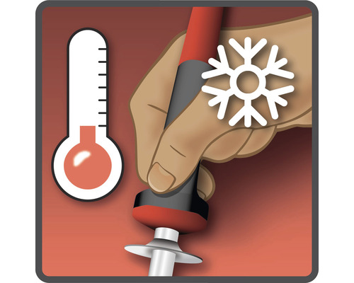 Symbol für Frostbeständigkeit und Temperaturanzeige